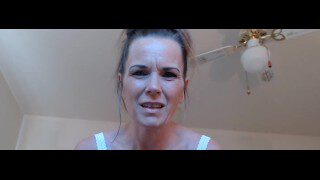 Sweet Stepmommy POV jerks your morning wood- Cum on my milf tits